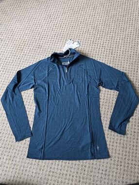 Smartwool Women's Long Sleeve Merino 1/4 Zip Top Teal